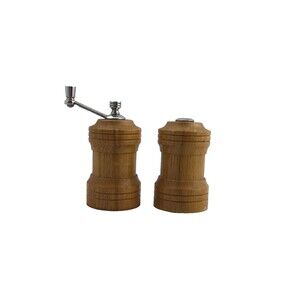 Vintage Olde Thompson Salt Pepper Shaker Mill Grinder Set Wood MCM Made in USA